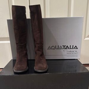 Aquatalia Brown Suede Boots. Waterproof